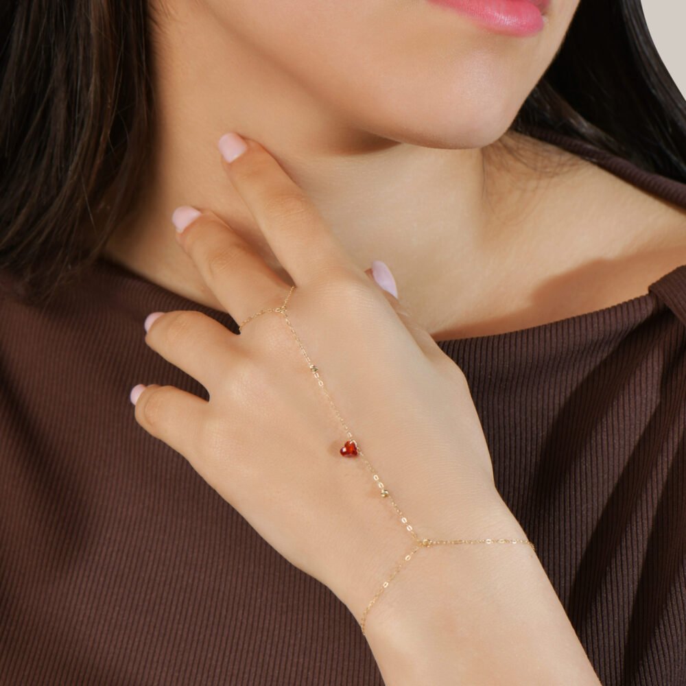 Gourmette Bague en OR 18K