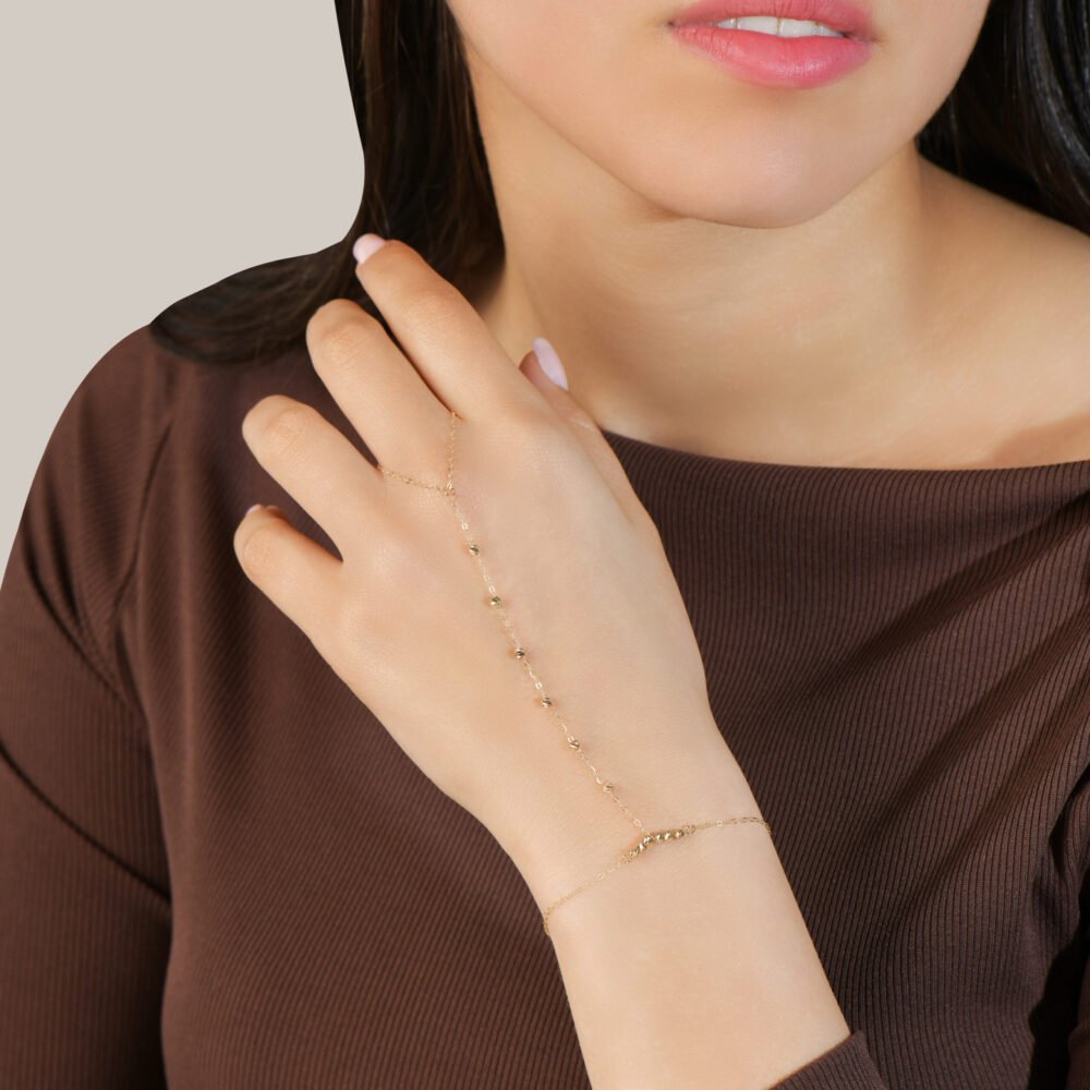 Gourmette Bague en OR 18K